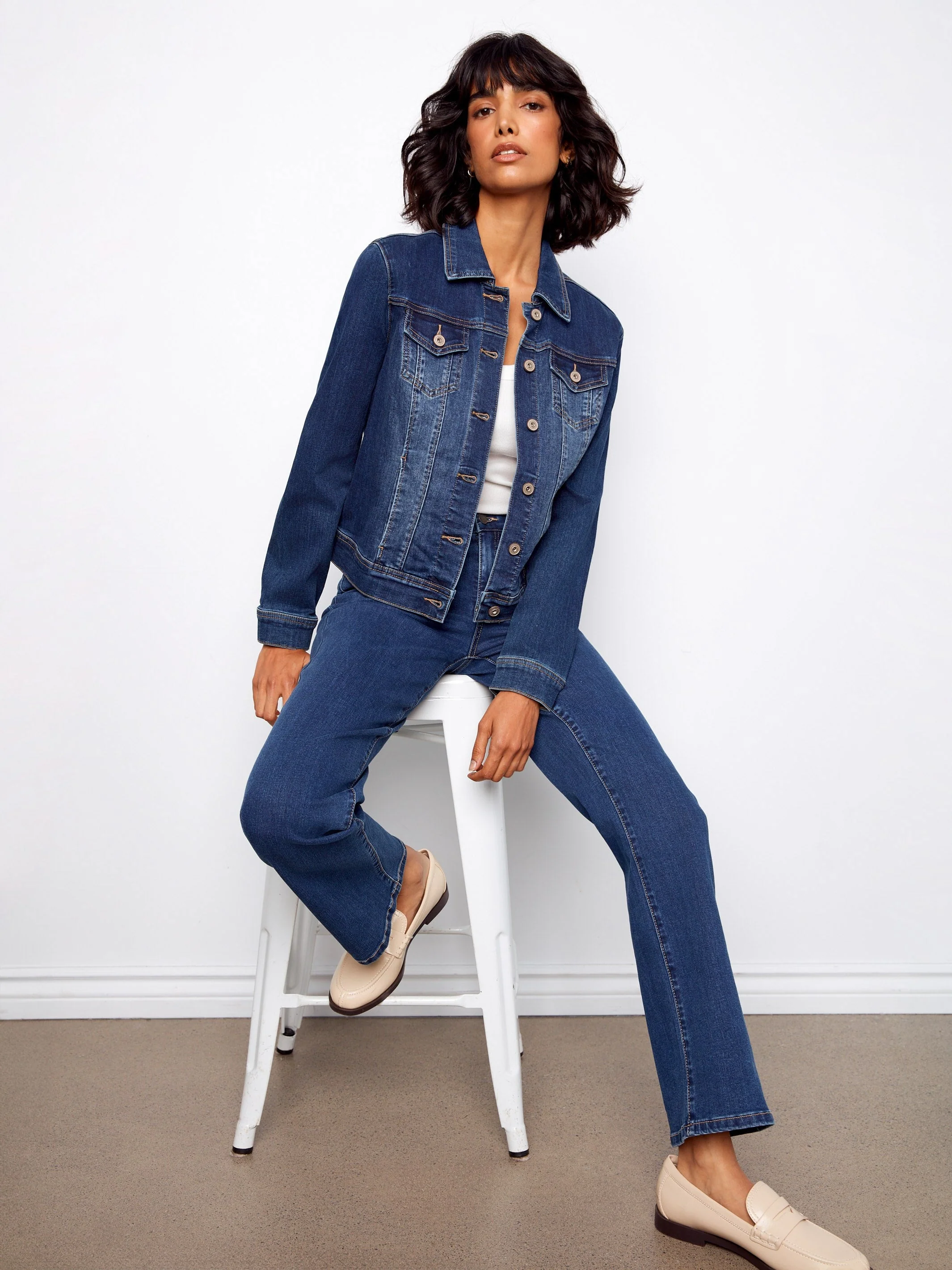 Stretch Denim Jacket - Indigo