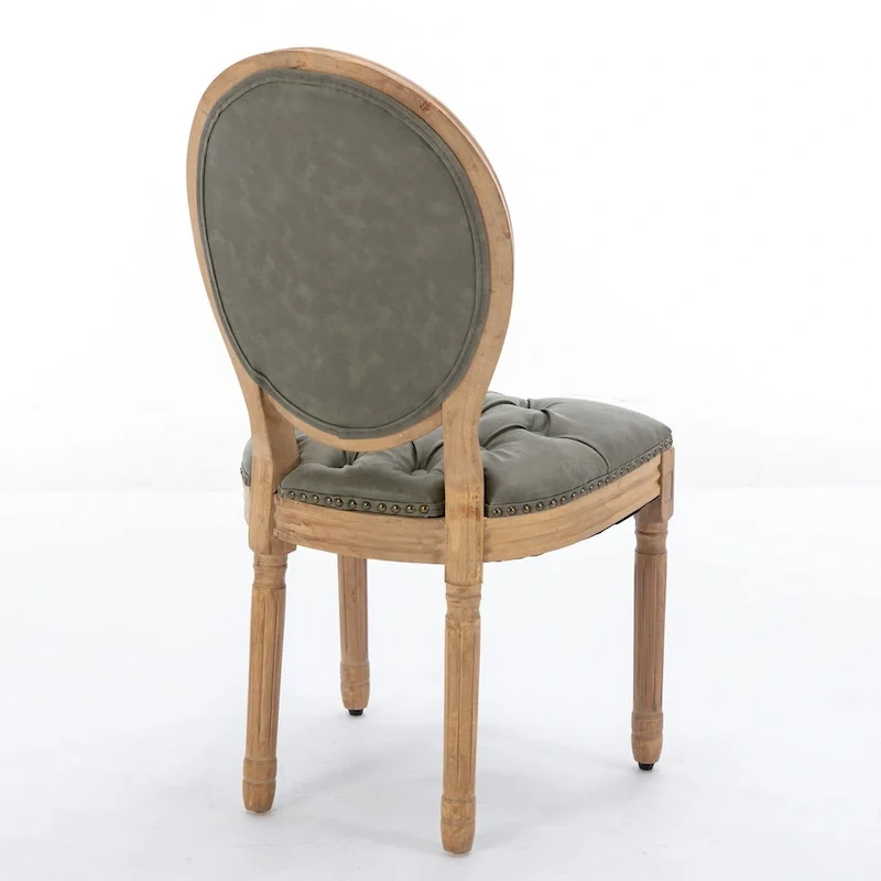 Set of 2 French Style Solid Wood Dining Chair with Nailhead