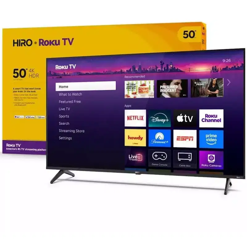 Refurbished: Hiro 50 4K LED Roku Smart TV H50C4C4 60Hz HDR10 Apple Airplay 16:9 Aspect Ratio Manufacturer Refurbished