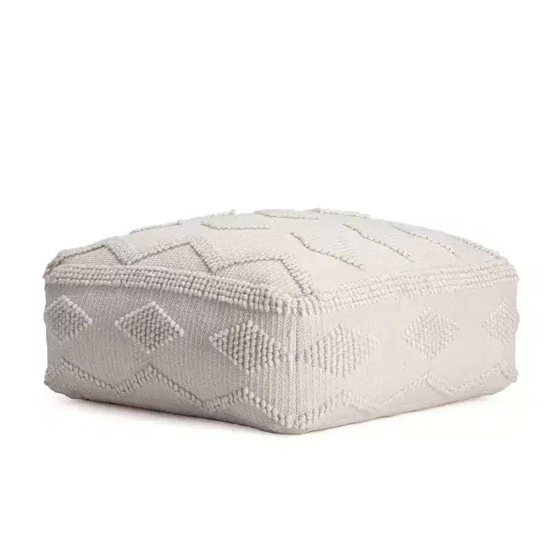 Maverick Ottoman Ivory - Anji Mountain