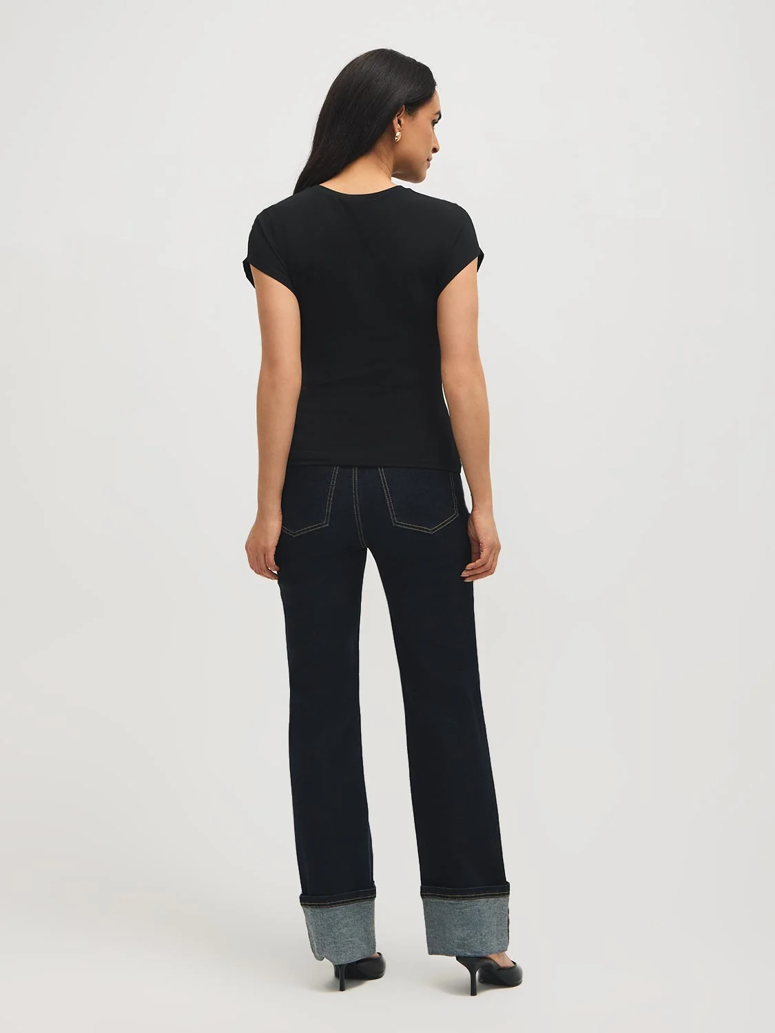 Dolman Sleeve Top With Side Pleats