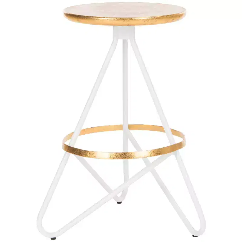 Counter Stool - Gold/White