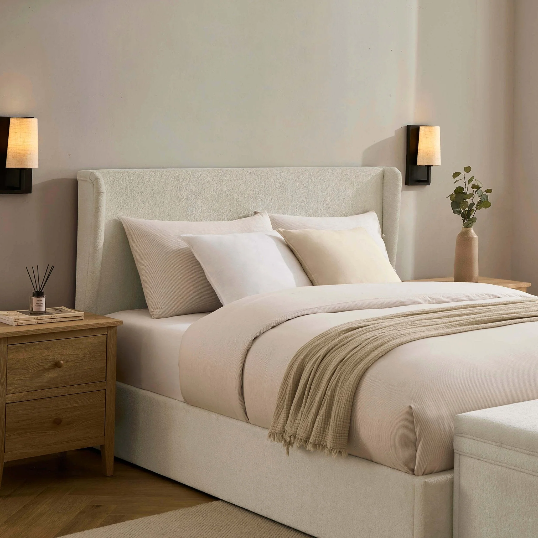 Storage Bed - Chenille Ecru