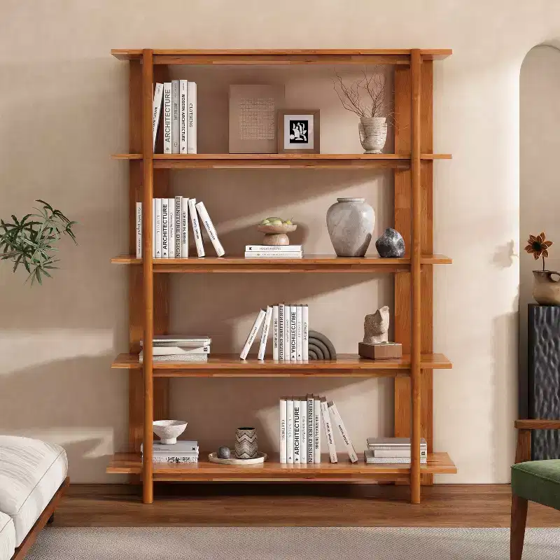 Christopher Knight Home Yuumi Farmhouse 4-Tier Acacia Wood Open Bookshelf