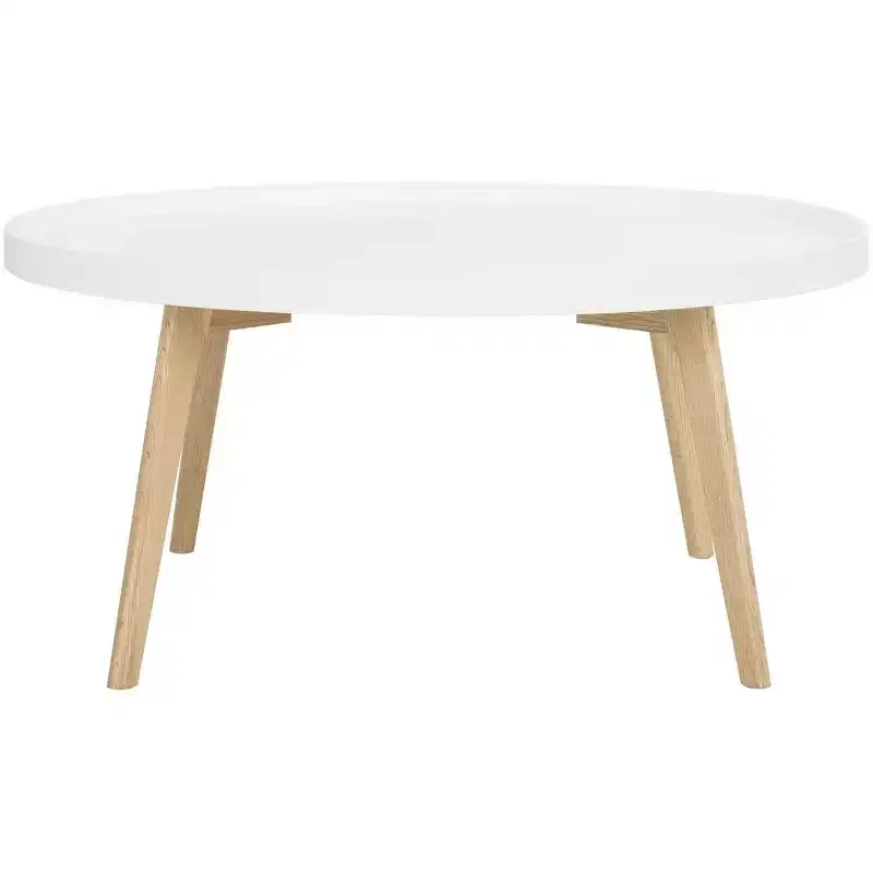 Round Coffee Table - White/Oak