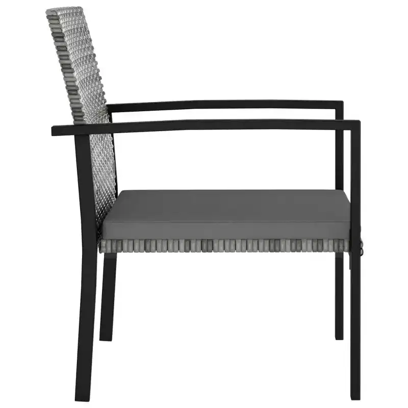 vidaXL Dining Set Poly rattan, powder-coated steel Medium