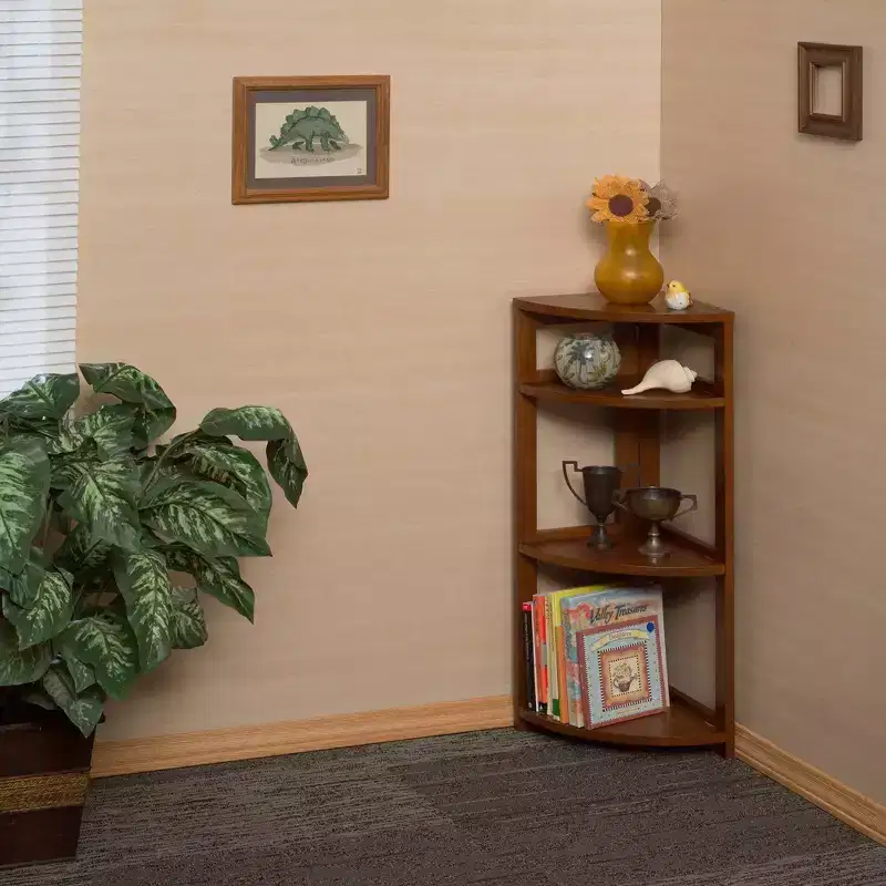 High Corner Folding Bookcase