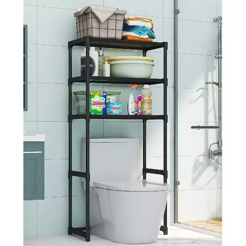 Space-Saving 3-Tier Over-The-Toilet Storage Cabinet, Freestanding Bathroom Organizer Rack, Easy Assembly, for Bathroom