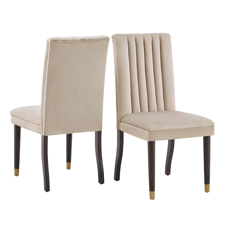 Andrea Espresso and Velvet 7-Piece Dining Set by iNSPIRE Q Modern