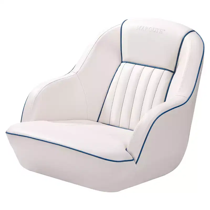 Pontoon Boat Captain Chair  Ergonomic Bucket Seat with Compression Foam Padding and Durable Molded Plastic Frame