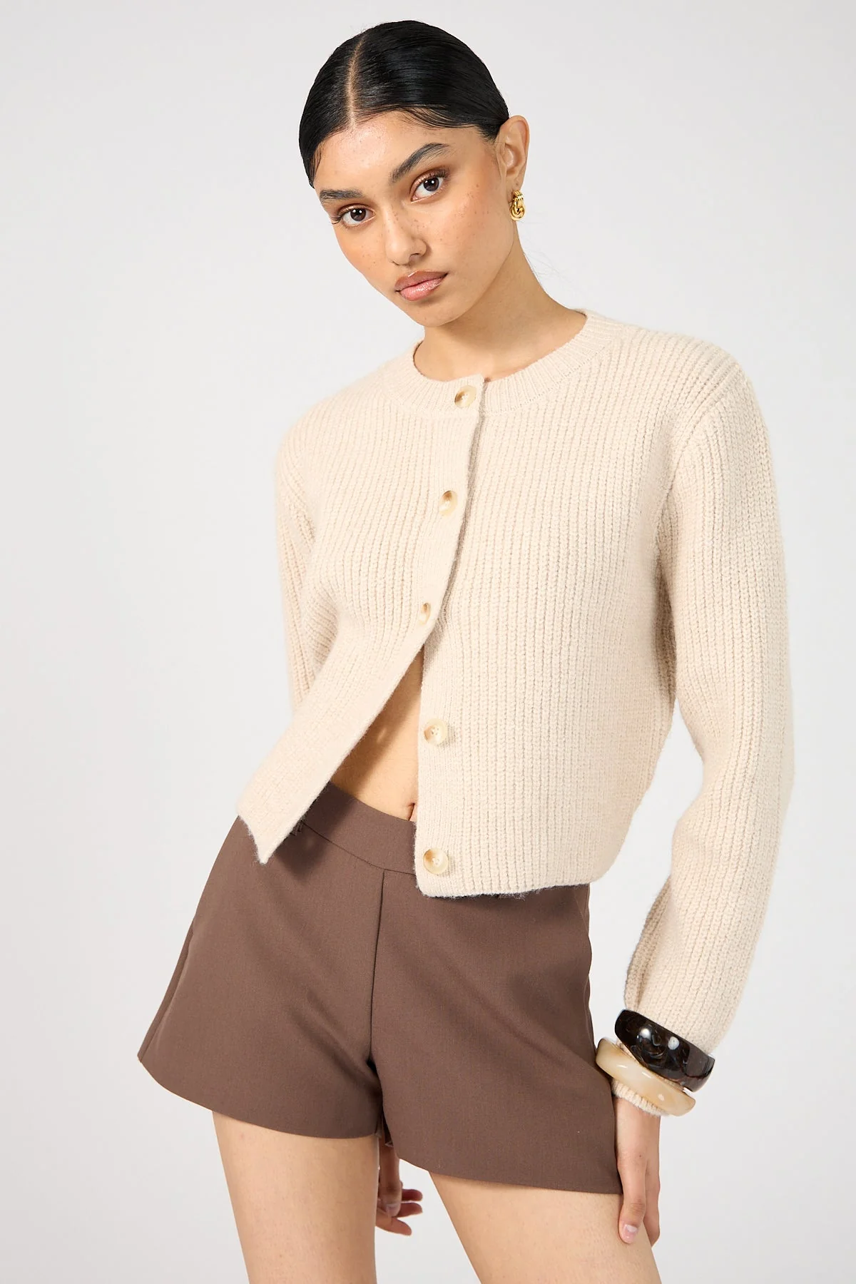 Fluffy Cardigan Oat