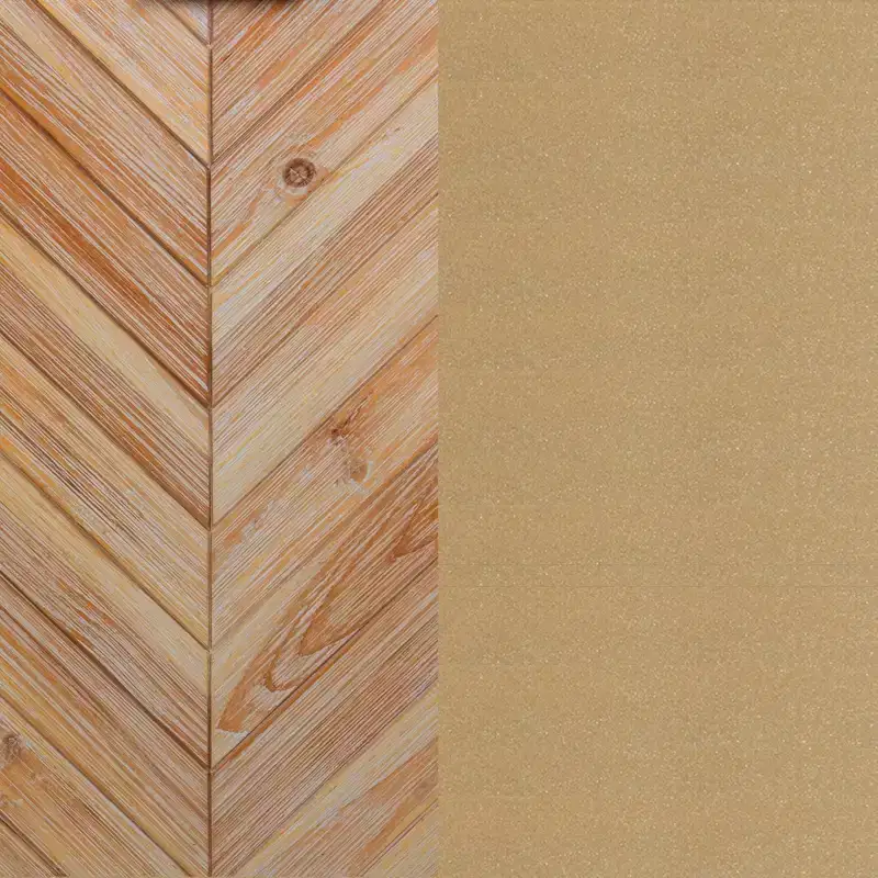 Herringbone Wood Cabinet
