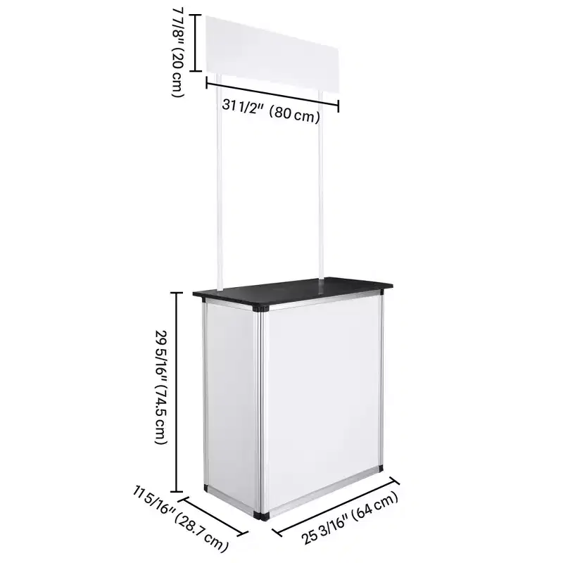 Yescom Portable Promotion Counter Table Pop Up Booth Trade Show Display Banner Stand