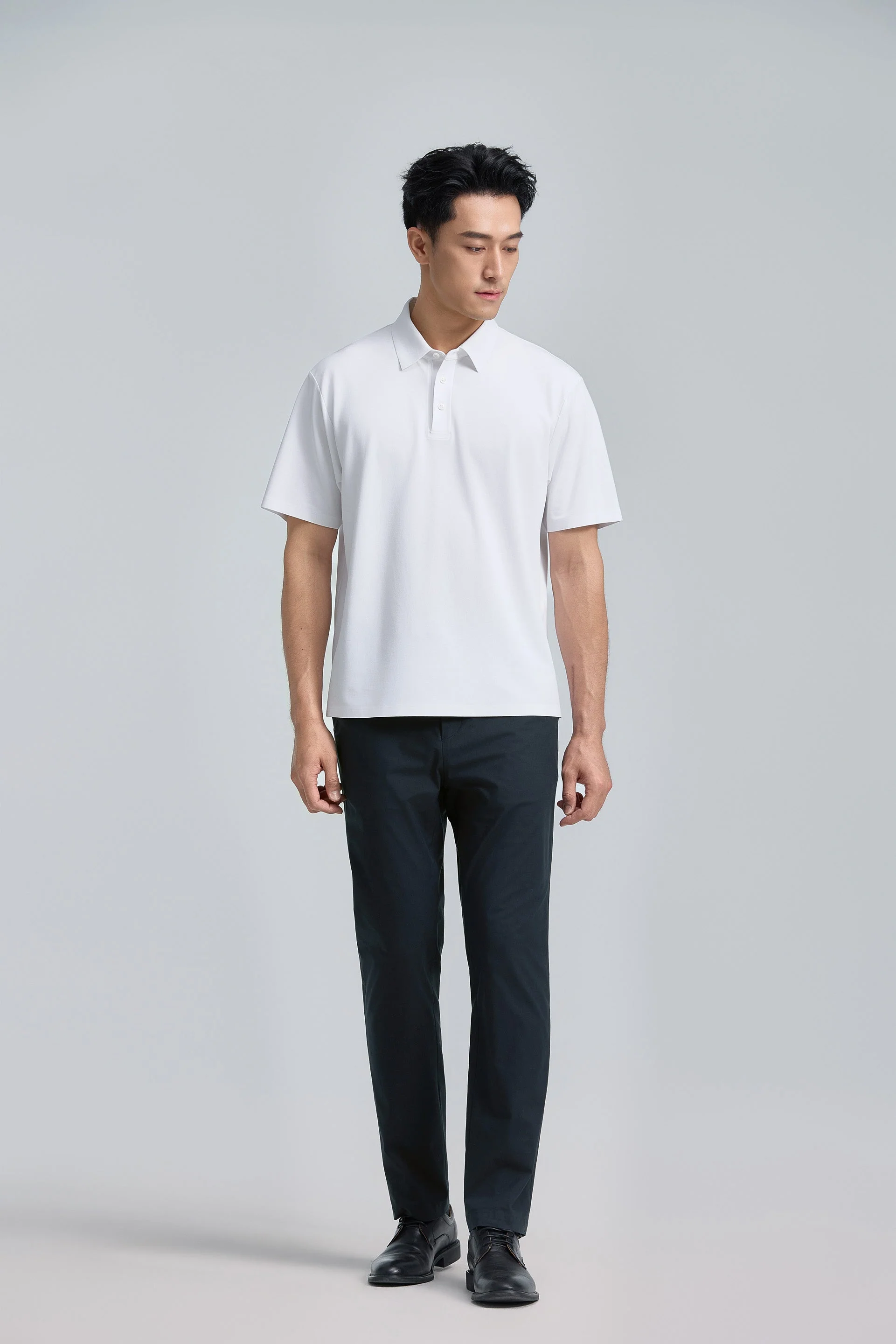 Sharp Pique Polo – White