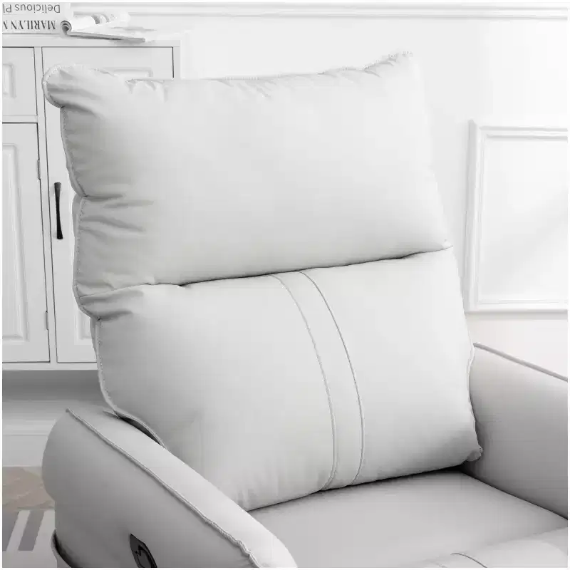 Rocking Recliner Chair with Side Pockets, 360° Swivel & Reclining, Supports 330 lbs – Light Gray