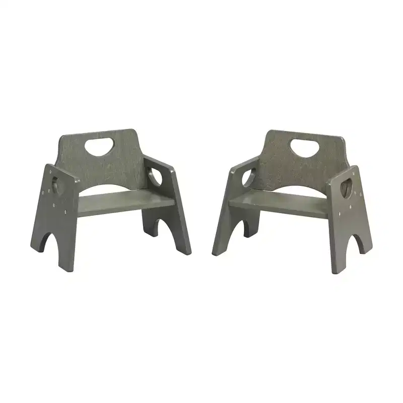Stackable Wooden Toddler Chair 6in 2-Pack