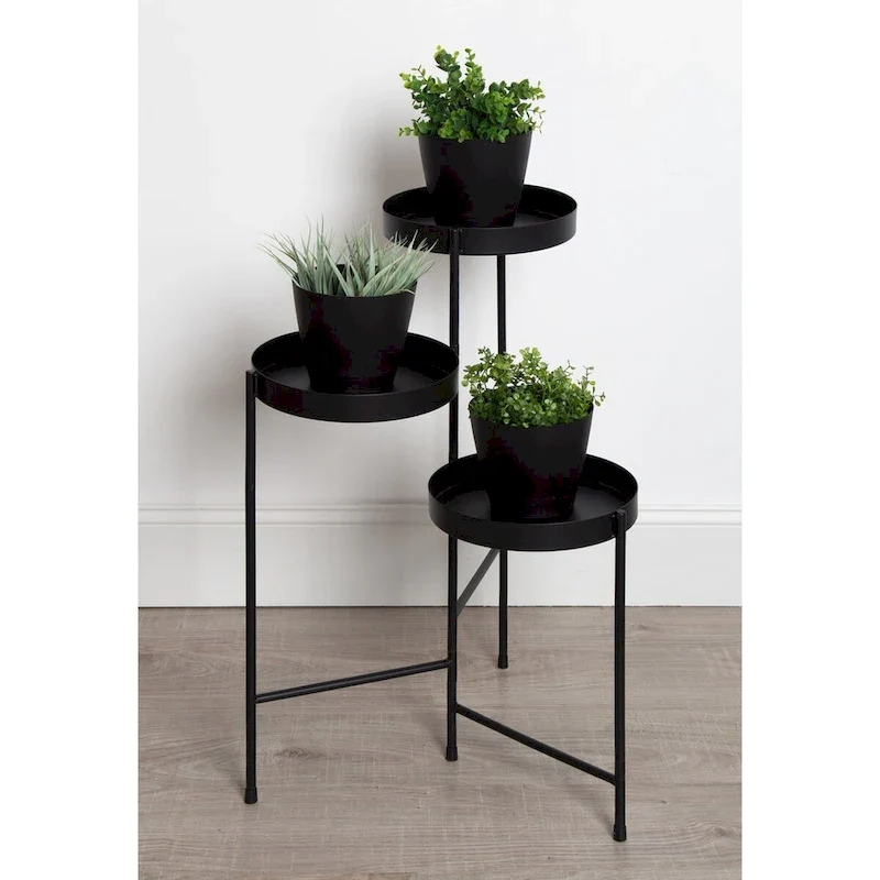 Metal 3-tier Modern Plant Stand - 16x21x30