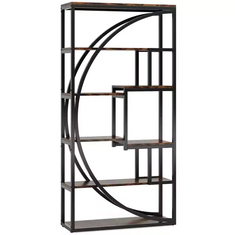 Tribesigns 5-Tier Bookshelf, 70.8 Tall Book Shelf Display Rack with 8 Open Storage Shelves