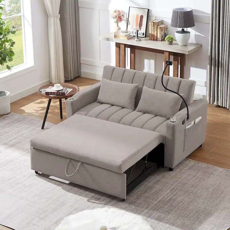 MERAX Convertible Loveseat Sofa, Pull Out Sofa Bed