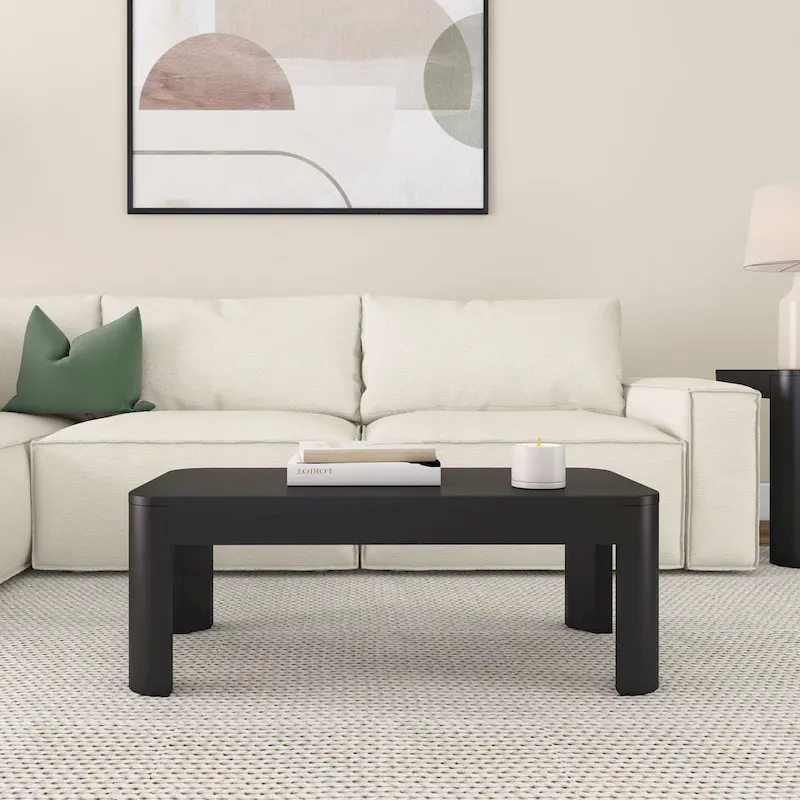 Plank and Beam Contour Rectangular Coffee Table - 40