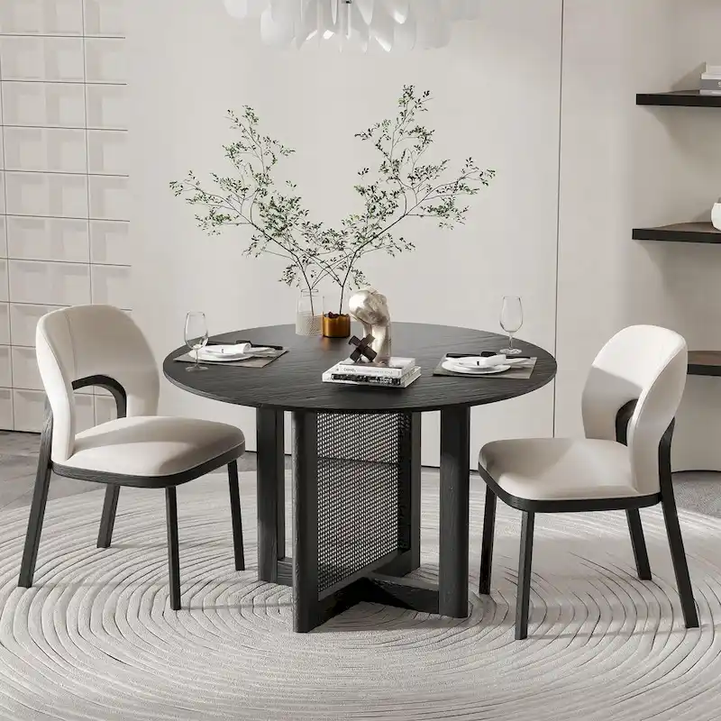 Solid Wood Round Dining Table 4-6 People