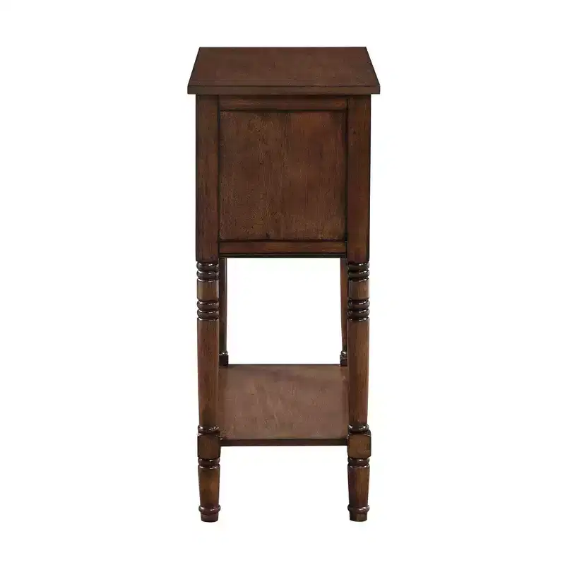 Hall Table Dark Oak 3-Drawer Bottom Shelf Space-Saving Design