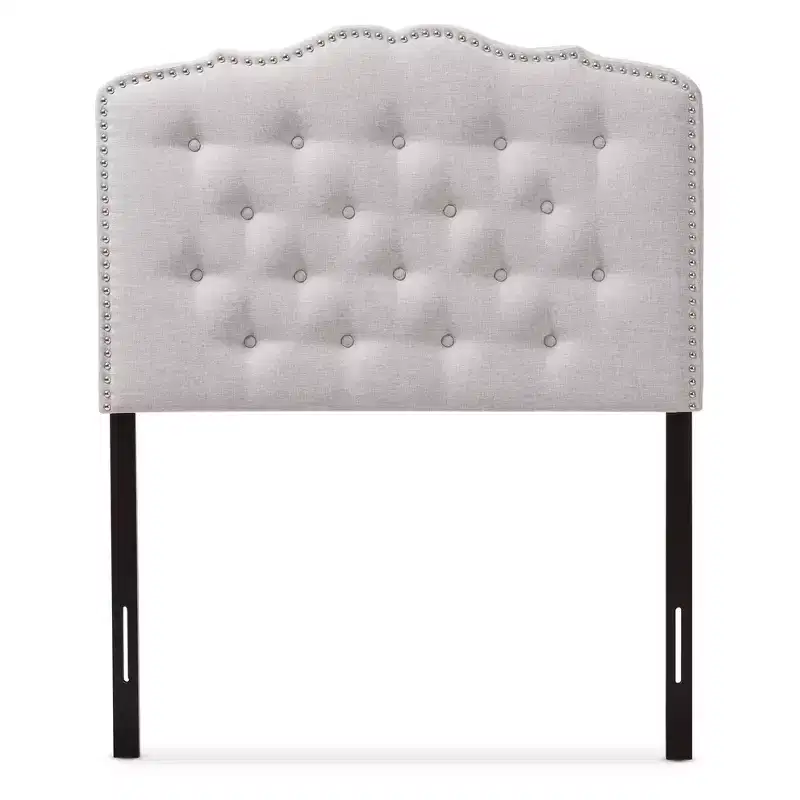 Modern Contemporary Fabric Upholstered Headboard Grayish Beige