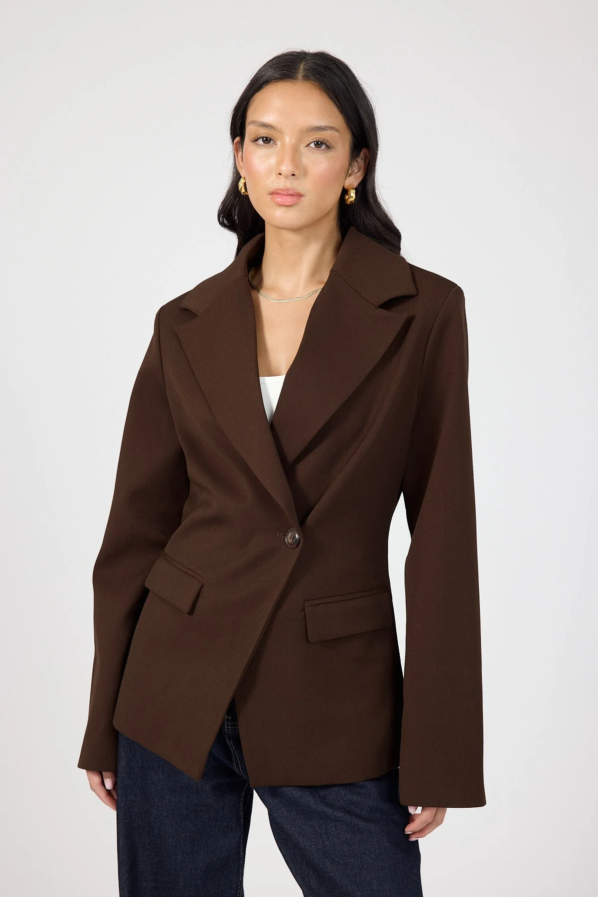 Fitted Blazer Brown