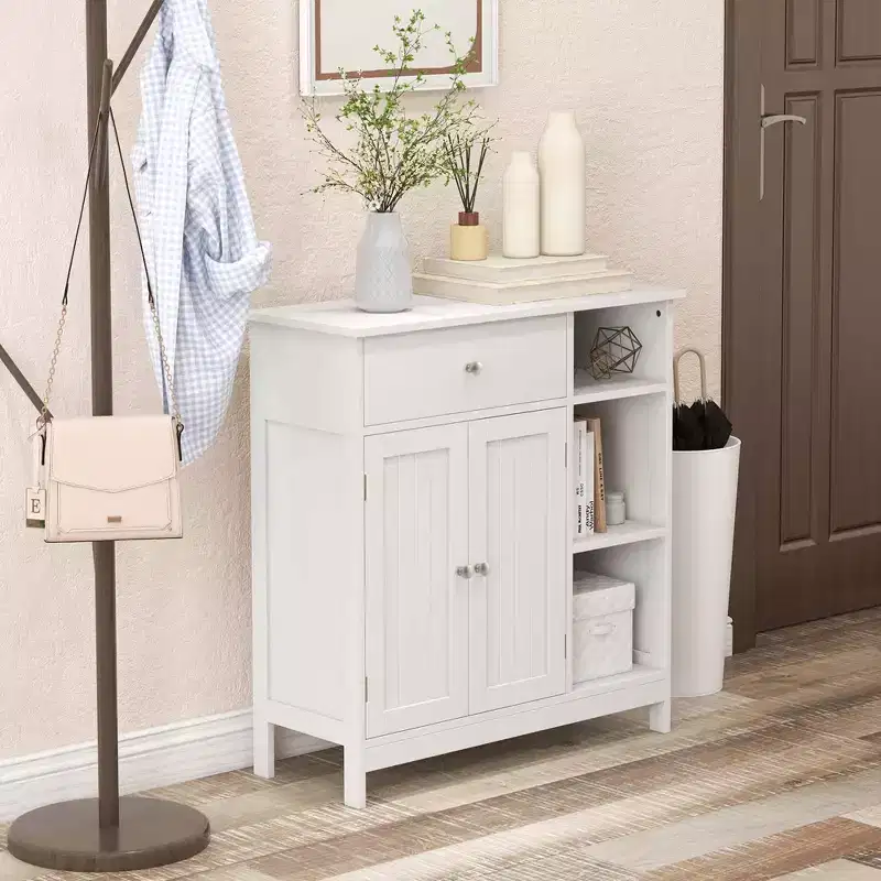Freestanding Bathroom Floor Cabinet with Drawer