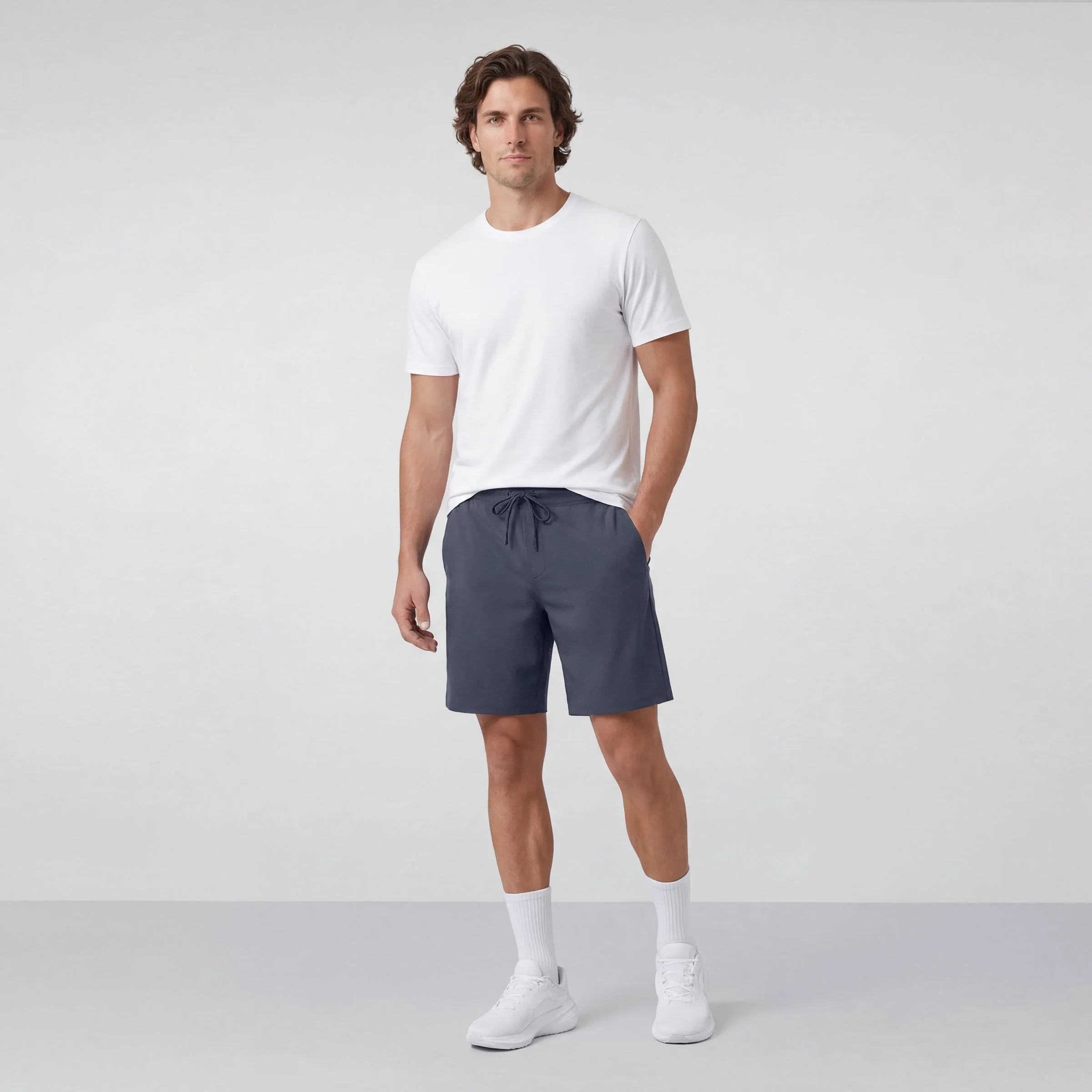 8-point shorts -- Slate Blue