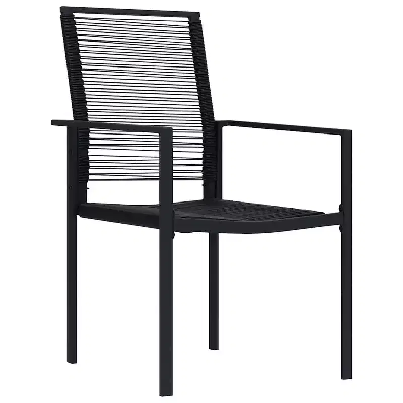 vidaXL Dining Set Black Powder-Coated Steel Large Durable Dining Set