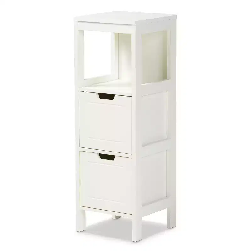 Wood Utility Storage Cabinet with 2 Doors and 2 Shelves