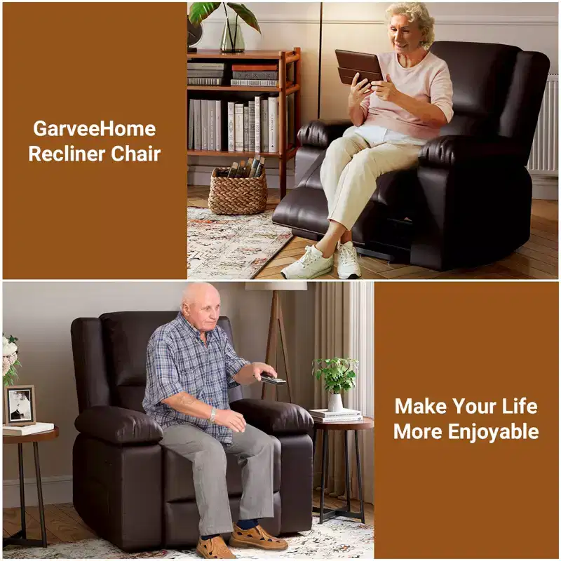 Power Lift Recliner Chair for Seniors  Electric Heated Massage Sofa with Remote, PU Leather, Side Pocket, Beige