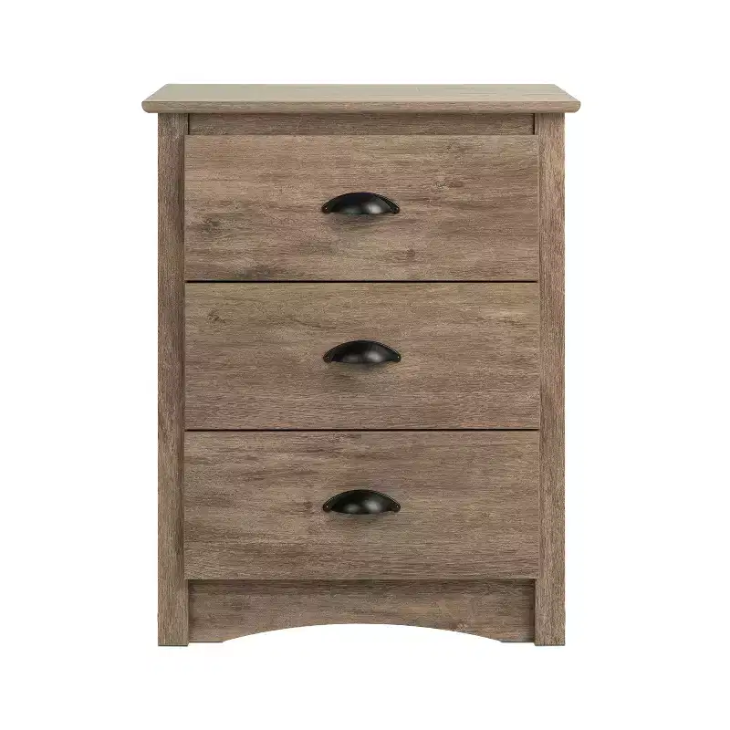 3-Drawer Tall Nightstand, Drifted Gray, 29