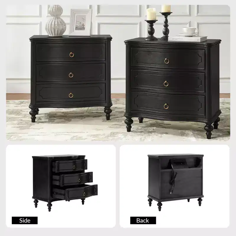 Linus 3-Drawer end table| ART OF LIVING DESIGNS