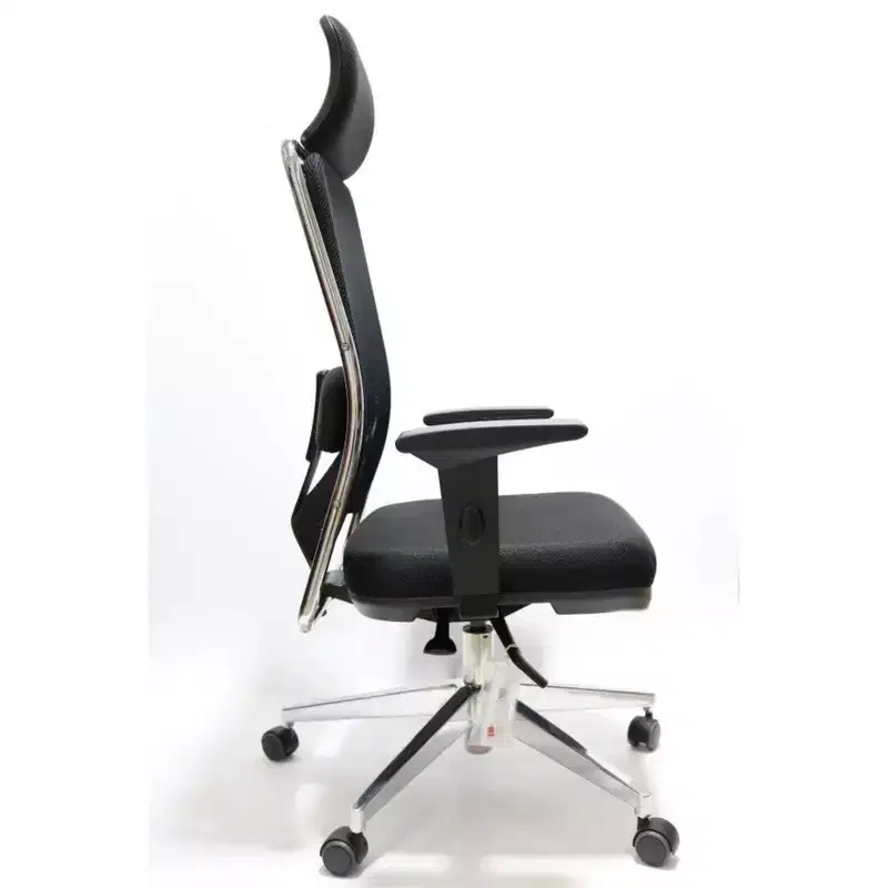 HomeStock 52.75 in.H Adjustable Height Gray Faux Leather Seat Material with Adjustable Tilt Office Chairs
