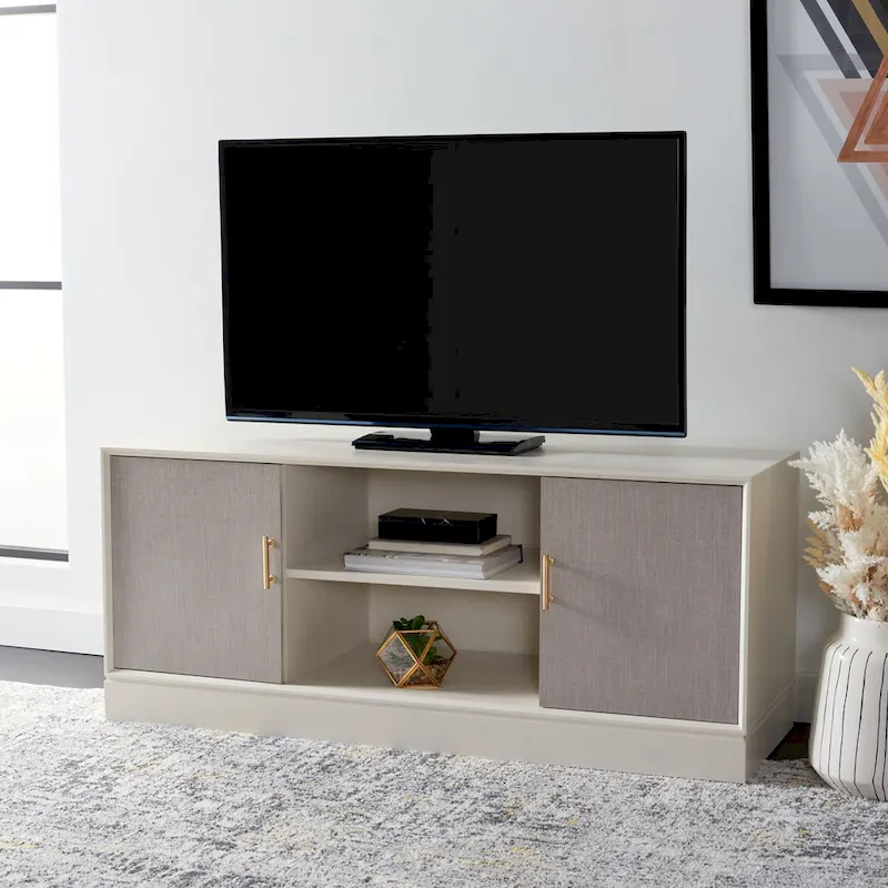Wood 2-Door Media Stand 47