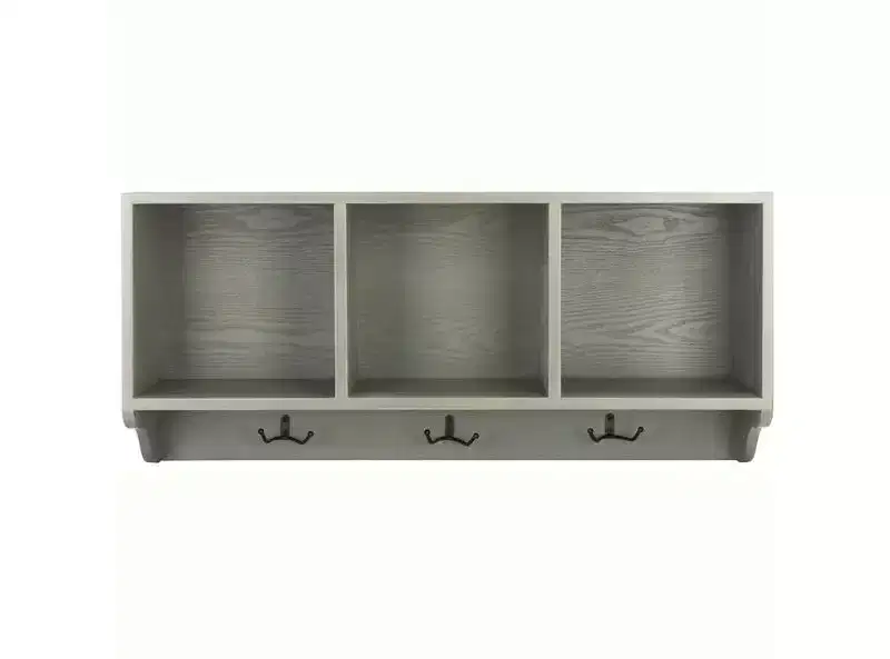 Alice Wall Shelf With Storage Compartments and Coat Hangers - AMH6566 - Safavieh