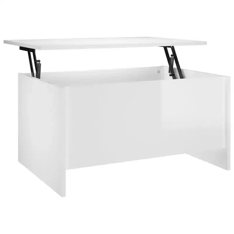 Coffee Table High gloss white Engineered wood 31.5 x 21.9 x 16.3 in
