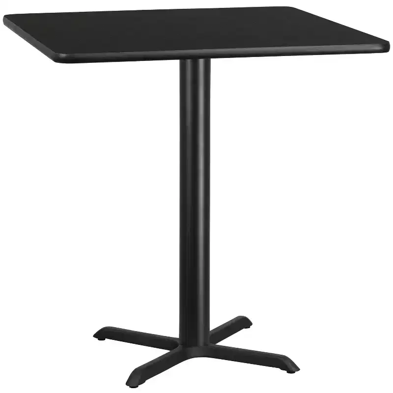 42 Square Laminate Table Top with 33x33 Bar Height Table Base