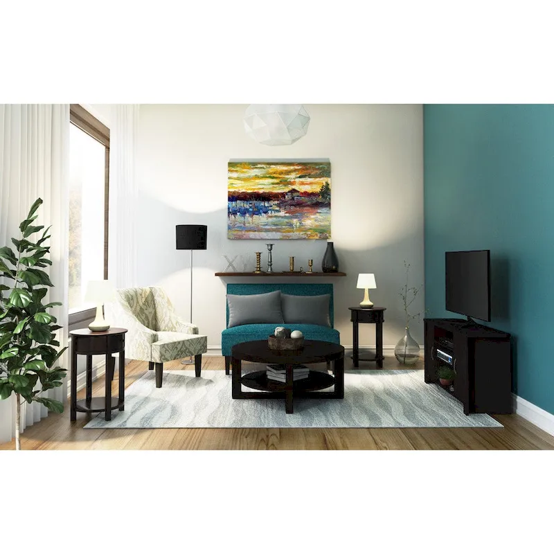 Espresso-Finish TV Stand Entertainment Center