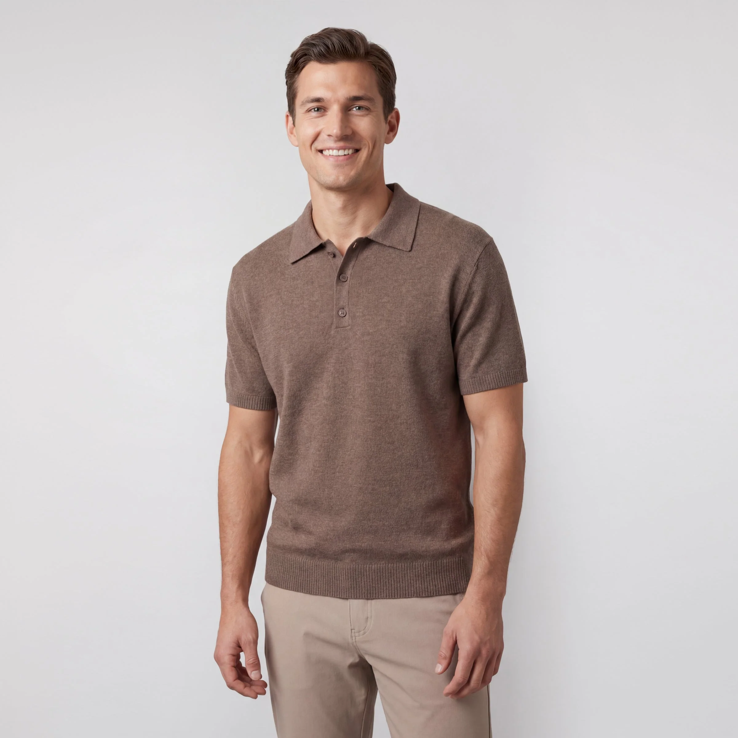 Polo shirt - Mocha Heather Grey