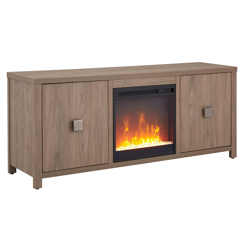 Juniper 58 TV Stand with Crystal Fireplace Insert