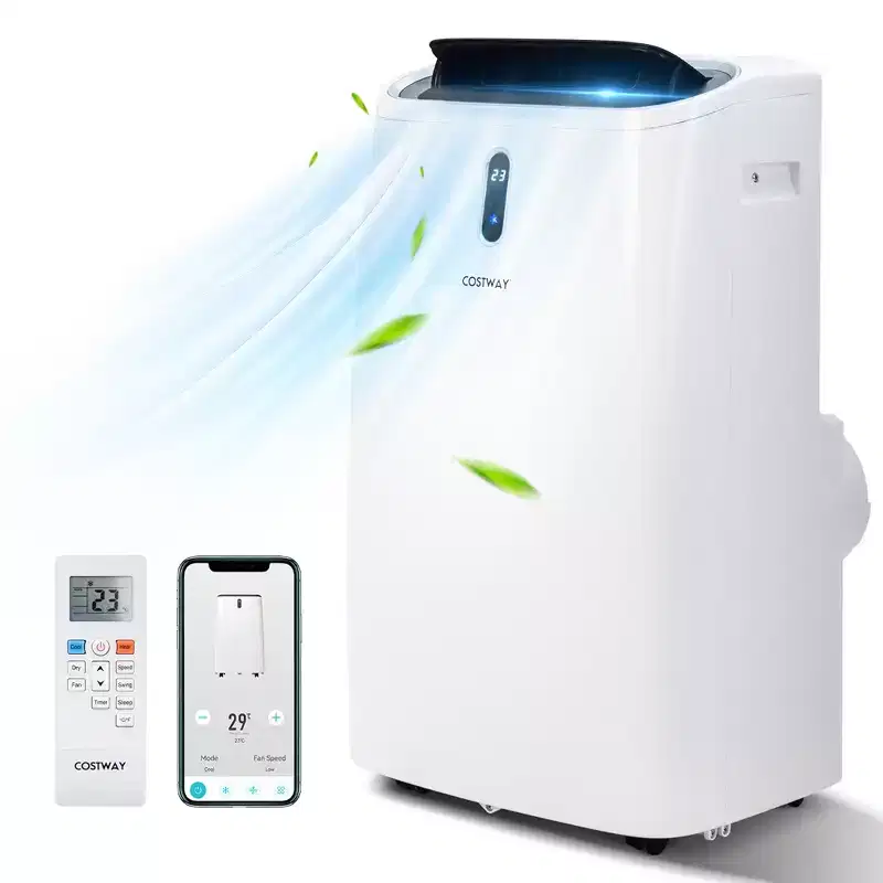 Costway 8800 BTU (12000 BTU ASHRAE) Portable Air Conditioner 4-in-1 Air Cooler w/ APP & WiFi Smart Control