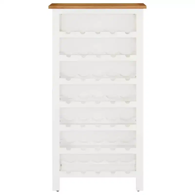 vidaXL Wine Cabinet Bottle Holder Floor Wine Cabinet Organizer Solid Oak Wood