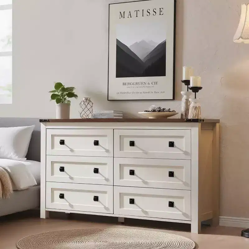 Farmhouse 6-Drawer Dresser, 54