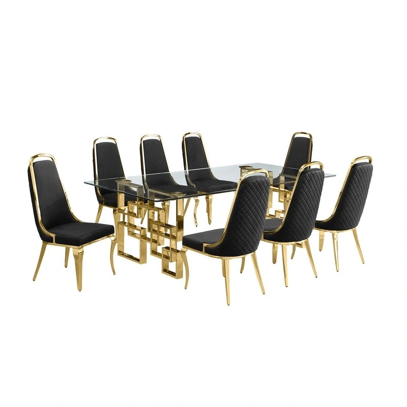 Best Quality Furniture Big Glass Table Dining Sets