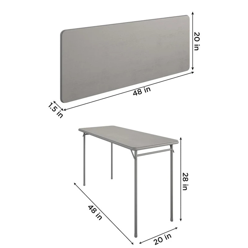 COSCO 20 x 48 Vinyl Top Folding Table