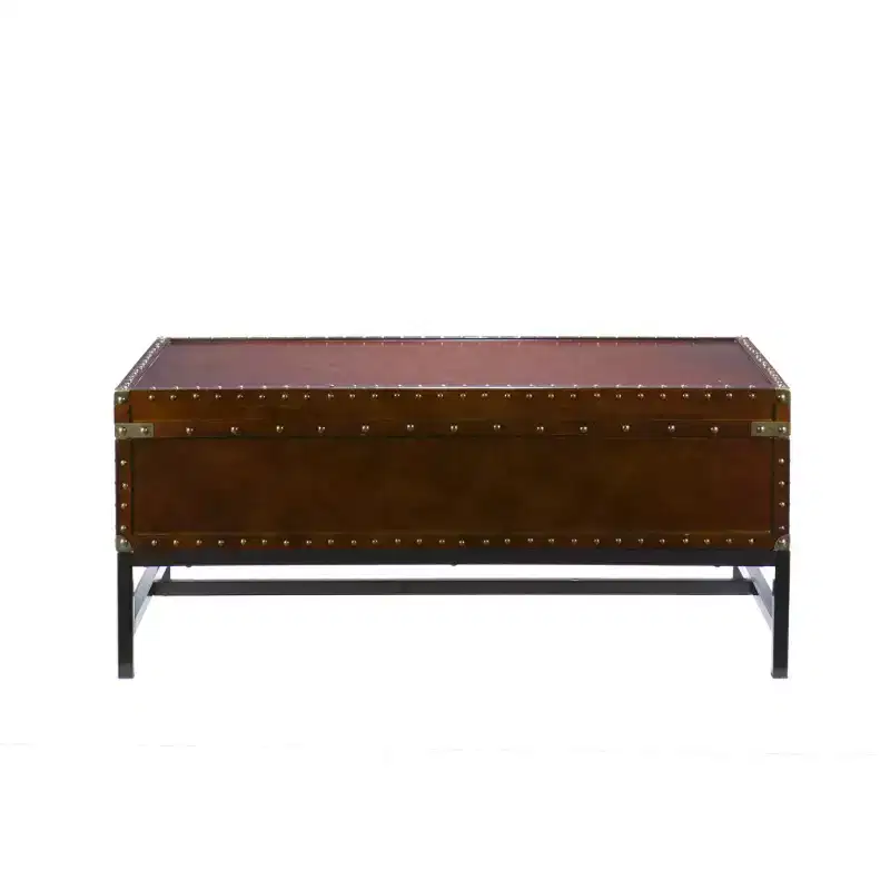 Voyager Storage Cocktail Table - Brown - SEI