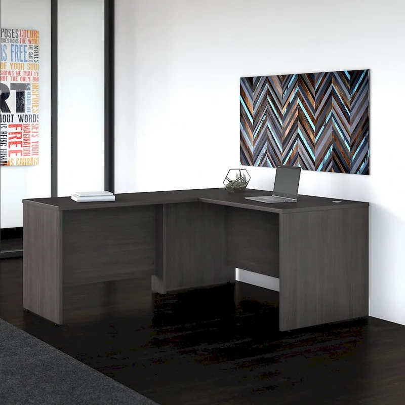 60-Inch L-Shaped Office Desk (Includes 42-Inch Side Desk)